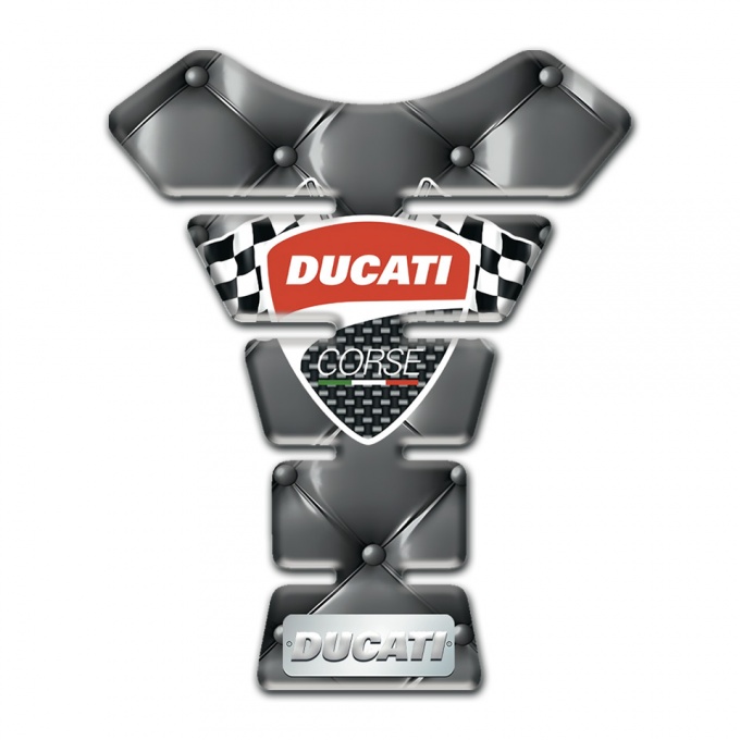 Ducati  Tank Pad Protector Gray Leather Style 