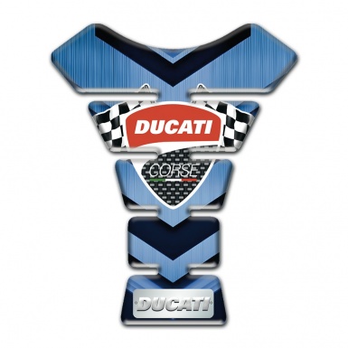 Ducati Tank Pad Motorbike Dark and Light Blue Design 