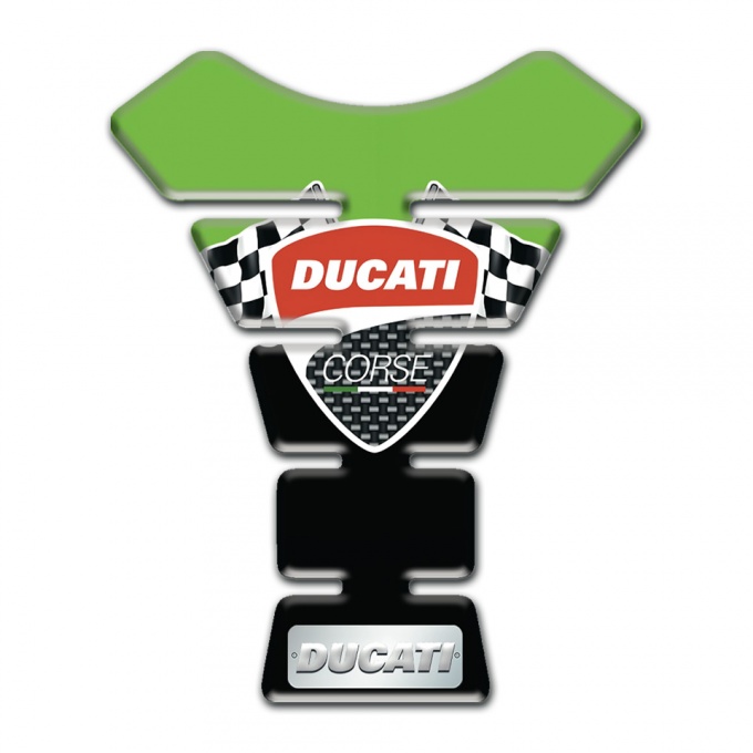 Ducati Tank Protector Black Green Style