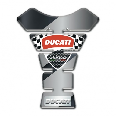 Ducati Tank Pad Protector Gray Motif Decoration Style 
