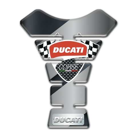 Ducati Tank Pad Protector Gray Motif Decoration Style 