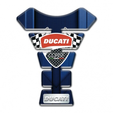 Ducati Tank Protector Blue Model with Flags logo Style 