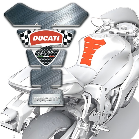 Ducati Tank Pad Motorbike Polished Surface effect 