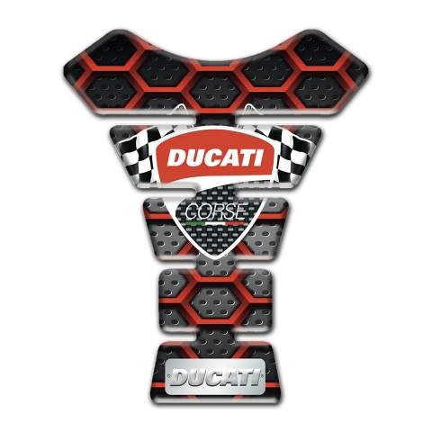 Ducati Tank Protector Red Grid Style 