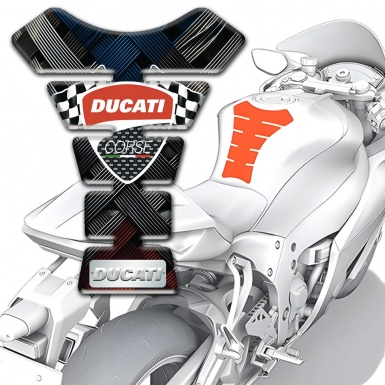 Ducati Tank Pad Protector Crossed Belts Style 