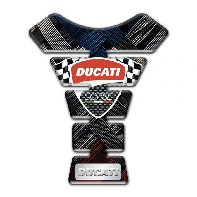 Ducati Tank Pad Protector Crossed Belts Style 