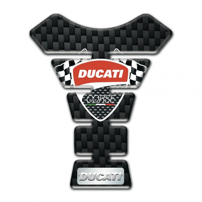 Ducati Tank Protector Black Fibers Design 