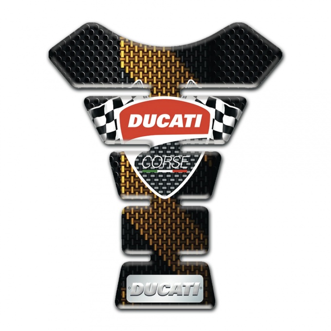 Ducati Tank Fuse Brown Black Decoration Style 