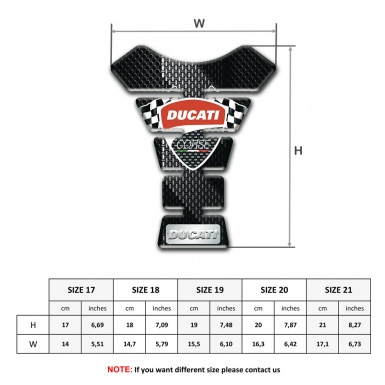 Ducati Tank Pad Motorbike Gray Black  Decoration Style 