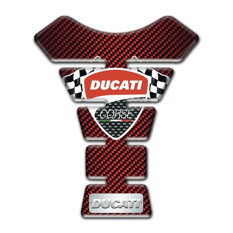 Ducati Tank Protector Red Carbon Style 