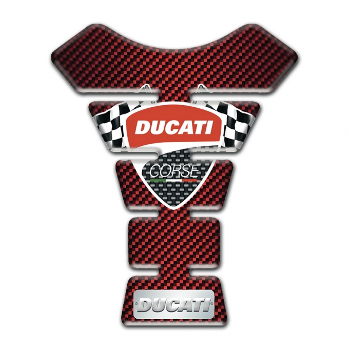 Ducati Tank Protector Red Carbon Style 