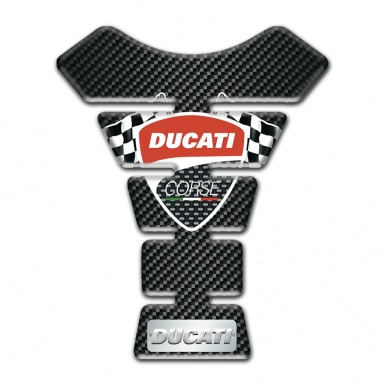 Ducati Tank Guard Pads Black Carbon Style 