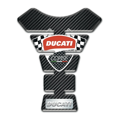 Ducati Tank Guard Pads Black Carbon Style 