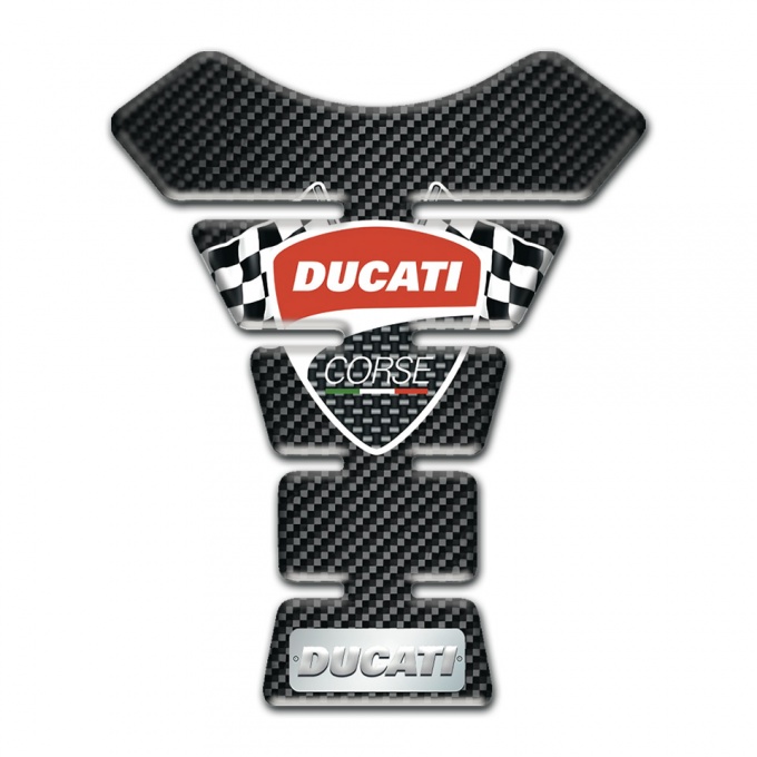 Ducati Tank Guard Pads Black Carbon Style 