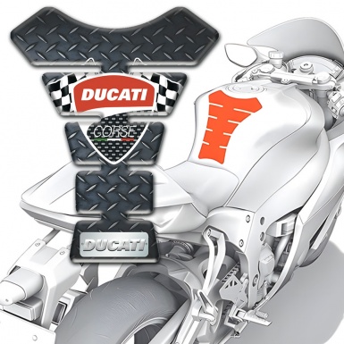 Ducati Tank Pad Protector Rough effect Style 