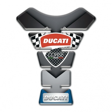 Ducati Tank Guard Pads Gray Blue Elements Style 