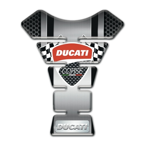 Ducati Tank Pad Protector Motorcycle Style with Flags Logo Design 