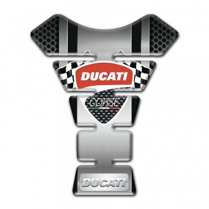 Ducati Tank Pad Protector Motorcycle Style with Flags Logo Design 