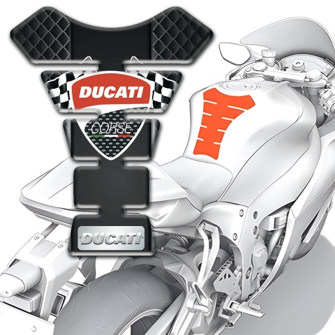 Ducati Tank Guard Pads Dark Mesh Edition 