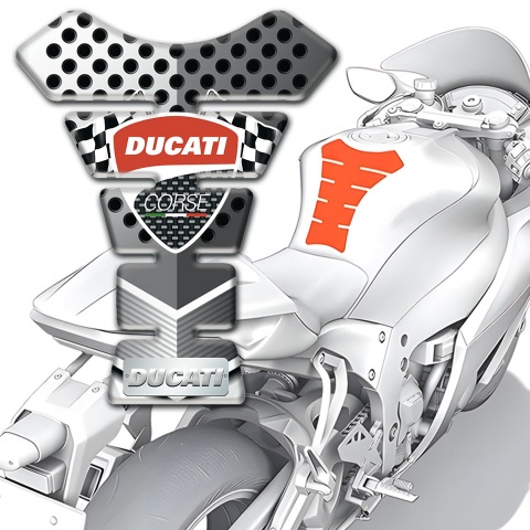 Ducati Tank Pad Protector Perforated Aluminium Style 