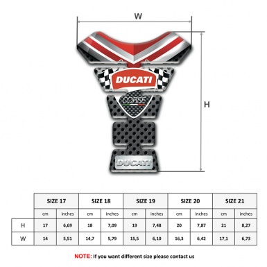 Ducati Tank Fuse Racing Flags Logo Style 