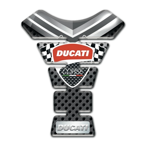 Ducati Tank Pad Motorbike Unique Model with Racing Flags Logo Style 