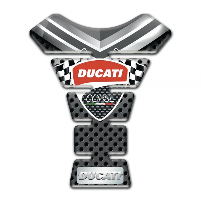 Ducati Tank Pad Motorbike Unique Model with Racing Flags Logo Style 