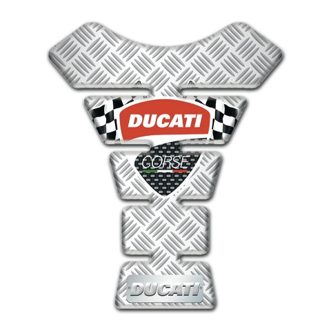 Ducati Tank Guard Pads Crossed Patterns Design 