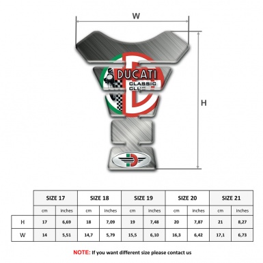 Ducati Tank Protector Matte Base Classic Club Style 