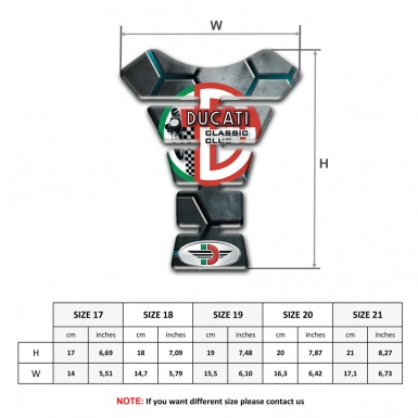 Ducati Tank Fuse Turquoise Channels Base Style Classic Club Logo 