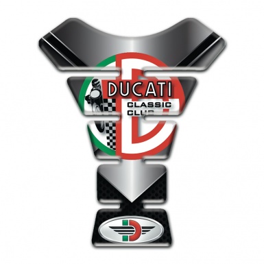Ducati Tank Protector Chromed Base Effect and Classic Club Logo