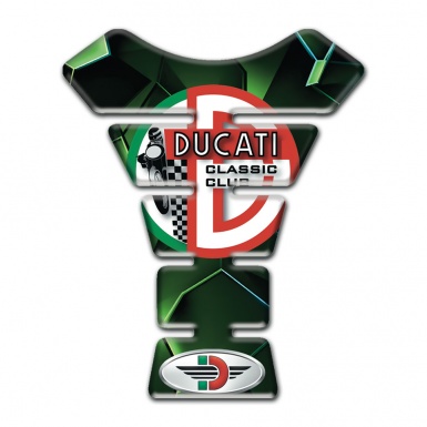 Ducati Tank Fuse Green Diamond Effect Design 