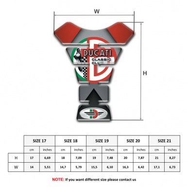 Ducati Tank Fuse Gray Red Base and Red Green Logo Design 