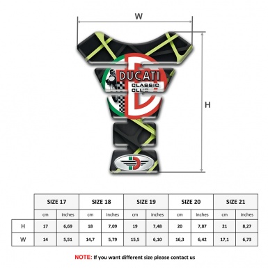 Ducati Tank Protector Dark Base with Fresh Green Lines Design 