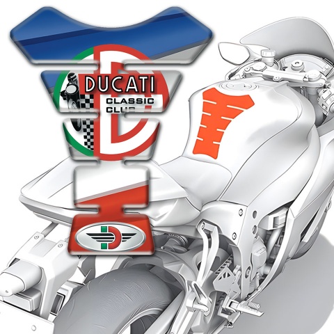 Ducati Tank Guard Pads Colorful Model with Classic Club Logo 