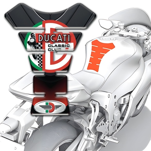 Ducati Tank Pad Motorbike Classic Club Logo Style Stylish Design 