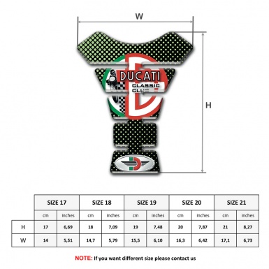 Ducati Tank Pad Motorbike Green Dots Print Base Classic Club Style 
