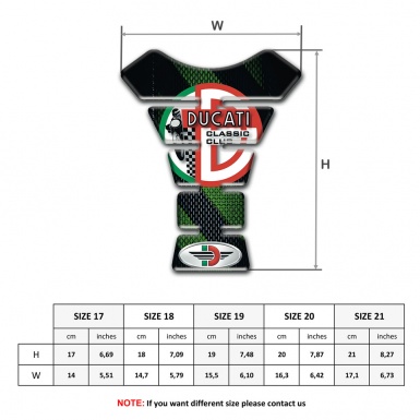 Ducati Tank Guard Pads Model with Green Black Print 