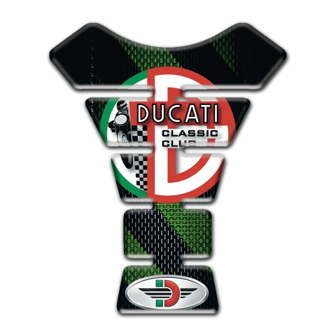 Ducati Tank Guard Pads Model with Green Black Print 