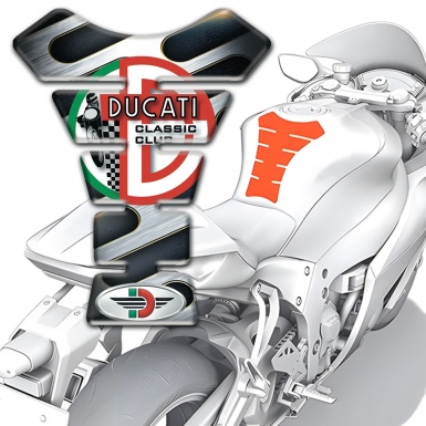 Ducati Tank Pad Protector Model with Metal Element Effect 