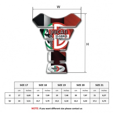 Ducati Tank Fuse Anti Slip Sticker with Unique Design 