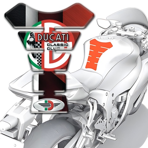 Ducati Tank Fuse Anti Slip Sticker with Unique Design 