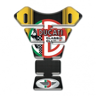 Ducati Tank Protector Black Yellow Decoration Style 