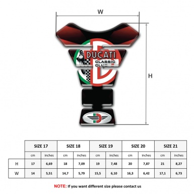 Ducati  Tank Pad Protector Merging Red Black Style 