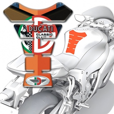 Ducati Tank Pad Protector Orange Nuance Style 
