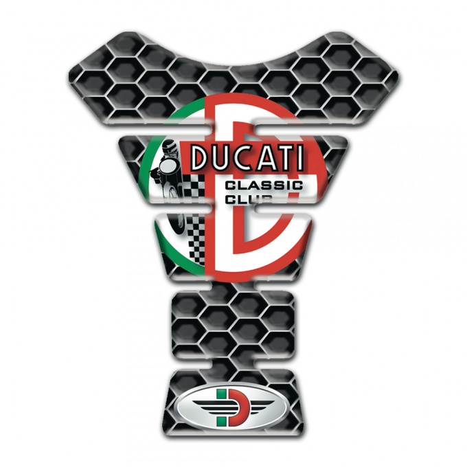 Ducati Tank Pad Motorbike Honeycomb Style Base Classic Club Logo 