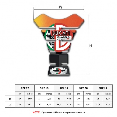 Ducati Tank Protector Black Orange Base Style ReD Green Logo 