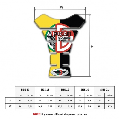 Ducati Tank Guard Pads Classic Club Stle Yelloww Black Halves Base 