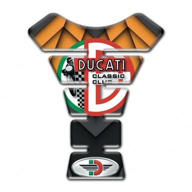Ducati Tank Pad Motorbike Model with Orange Parts Motive Version 