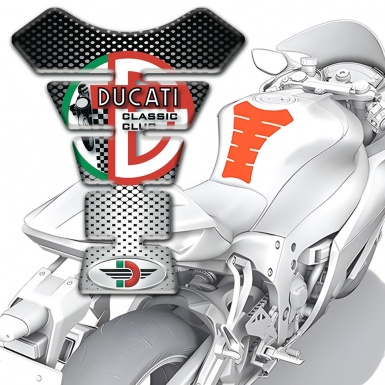 Ducati Tank Protector Silver Black Version 